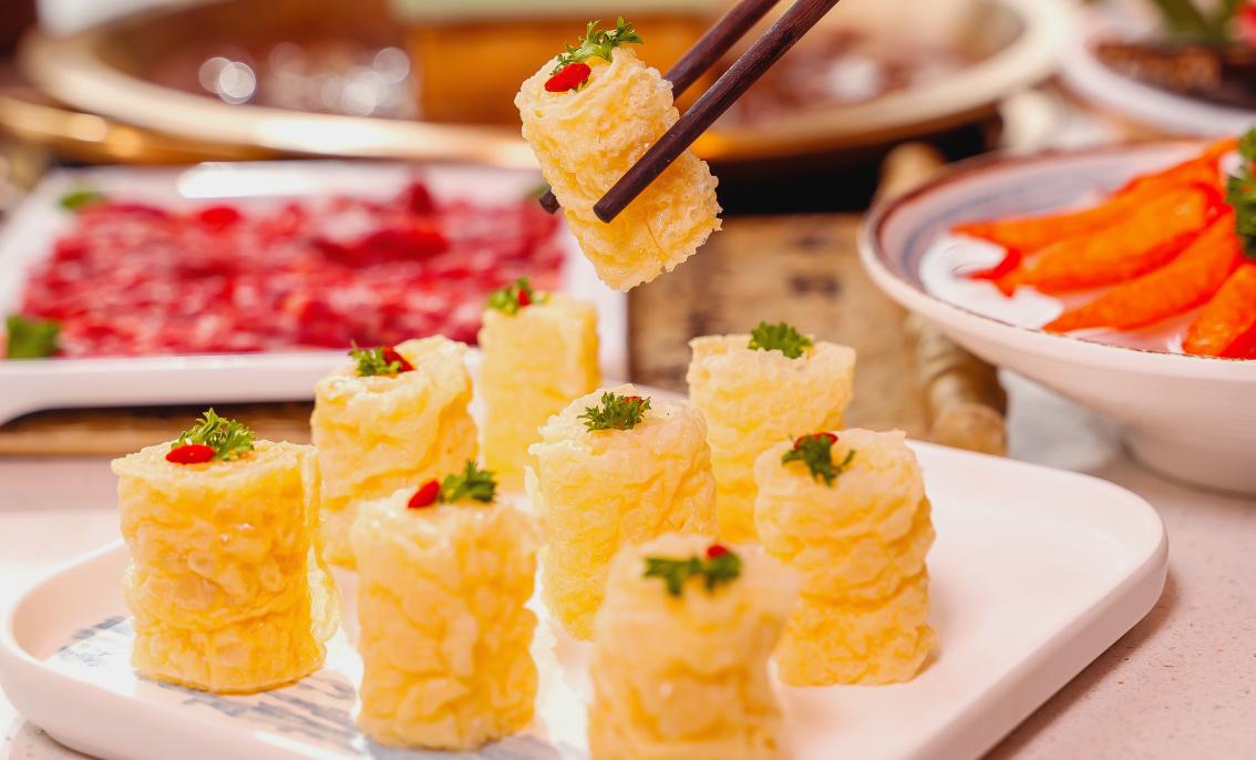 正宗重慶火鍋店，必備的五道素菜品，第一道就是必備！